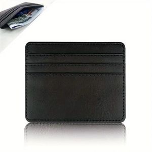 Card Holder faux leather thin and lightweight Black NWT